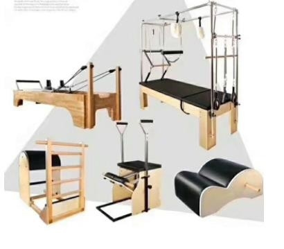 Réformateur de Pilates d'équipement d'exercice de Pilates d'acier en bois d'OEM avec le demi trapèze