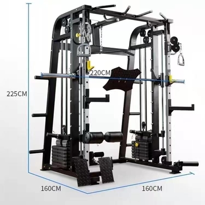 Couche en poudre équipement de remise en forme multi-fonctionnel Smith Weight Stack Trainer