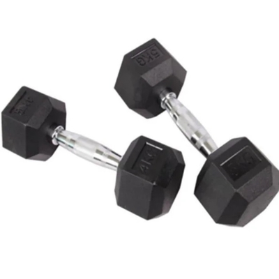 Pesour gratuite en caoutchouc Hex haltères Cross Fitness haltères équipement de gym