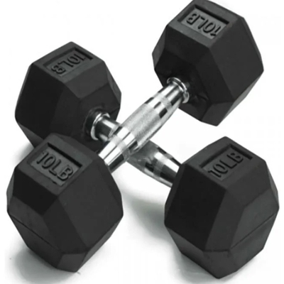 Pesour gratuite en caoutchouc Hex haltères Cross Fitness haltères équipement de gym